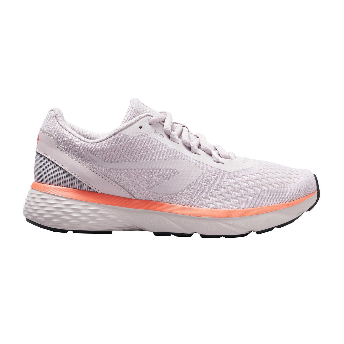 Chaussures de Running Femme Décathlon Kalenji Run Support – Baskets de Jogging Amorti et Stabilité – Gris Clair / Orange
